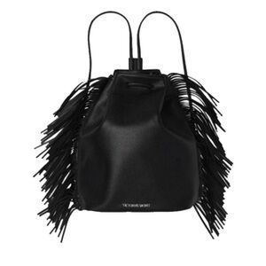 Victoria Secret Black Fringe Backpack